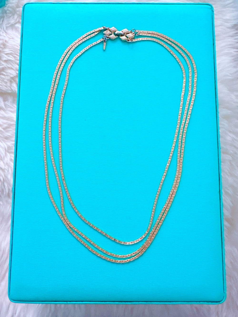 D’Orlan Gold Tone Triple-Strand Necklace for Women